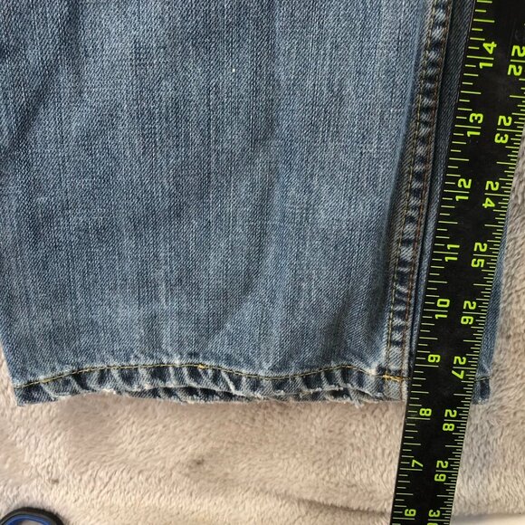 Lee Signature Mens Jeans Size 31x28 Measured Relaxed Bootcut Classic Blue Denim - Picture 5 of 14